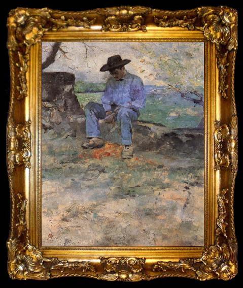 framed  Henri de toulouse-lautrec Young Routy, ta009-2